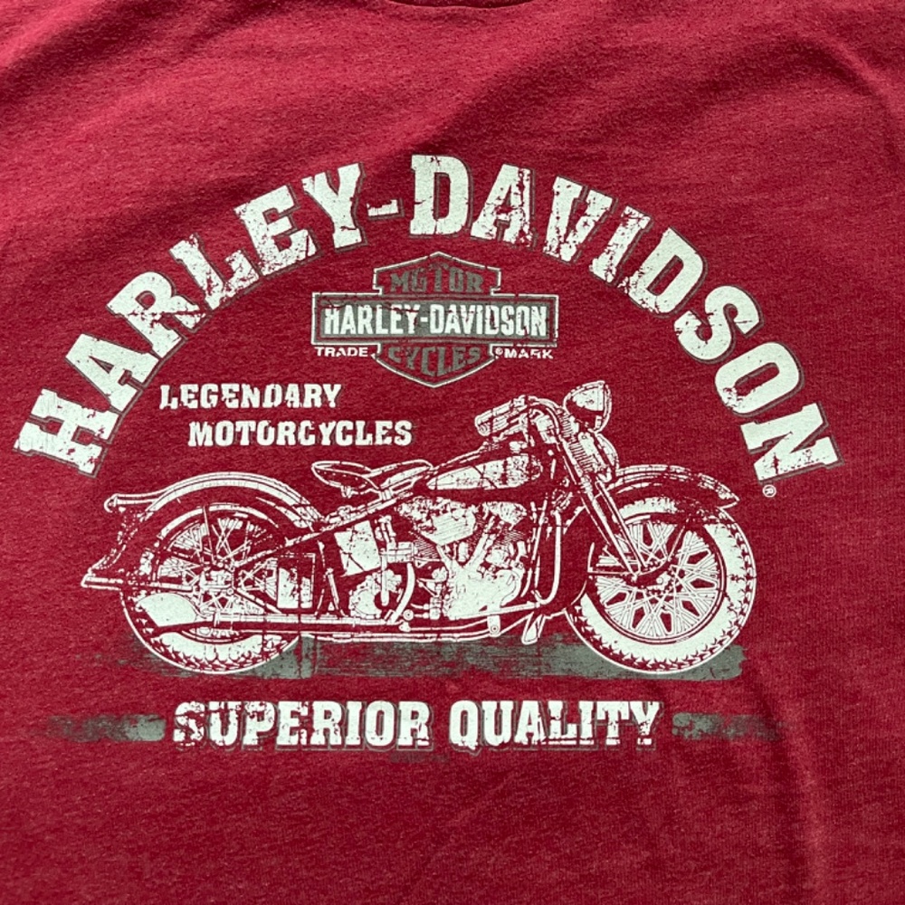 Harley Davidson Red Logo Motorbike T-shirt Men’s XL - Picture 2 of 5